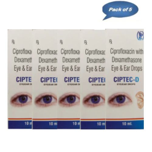 Technopharm Pvt Ltd Ciptec-D Eye/Ear Drops 10 Ml (Pack Of 5)
