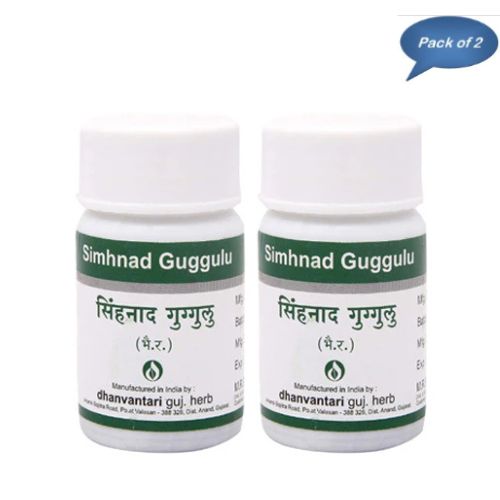 Dhanvantari Guj. Herb Simhnad Guggulu 60 Tablets (Pack of 2)