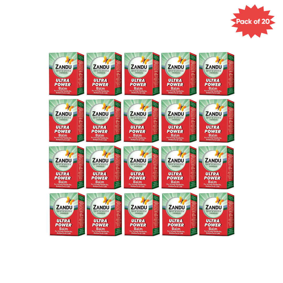 Zandu Ultra Power Balm 8 Ml(Pack of 20)