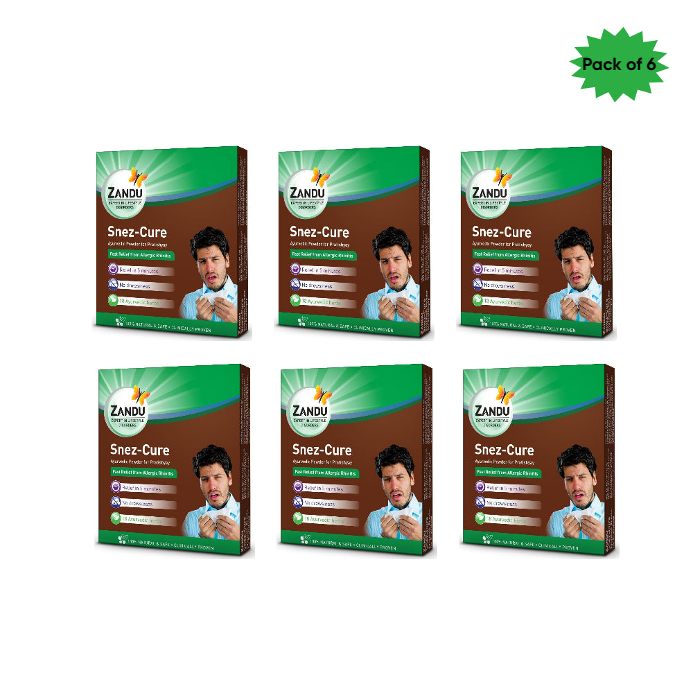 Zandu Snez-Cure (1G Sachets) 6 Pouches(Pack of 6)