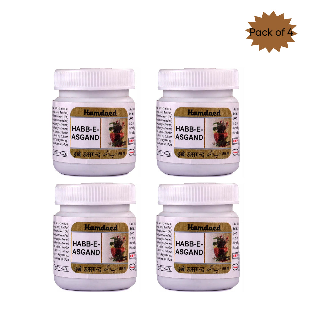 Hamdard Habb-E-Asgand 50 Tablets(Pack of 4)