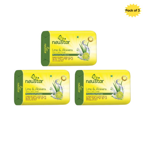 Neustar Lime & Aloevera Skin Care Soap 100 Gm(pack of 3)