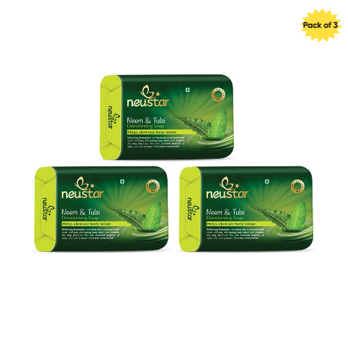 Neustar Neem & Tulsi Deodorising Soap 100 Gm(Pack of 3)