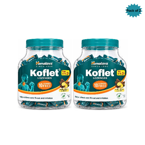 Himalaya Koflet Lozenges Jar 75 Pcs(Pack of 2)
