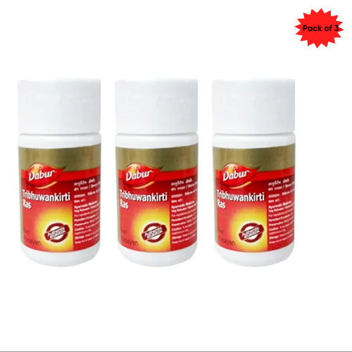Dabur Tribhuwankirti Ras 40 Tablets(Pack of 3)