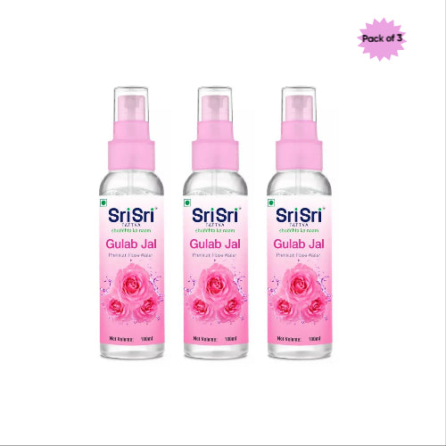 Sri Sri Tattva Gulab Jal Premium Rose Water 100 Ml(Pack of 3)