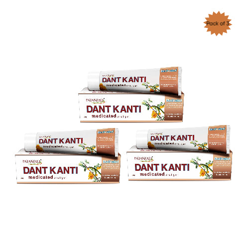 Patanjali Dant Kanti Medicated 100 Gm(Pack of 3)