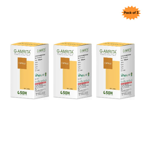 Shree Dhanwantri Herbals G-Amrita 60 Capsules(Pack of 3)