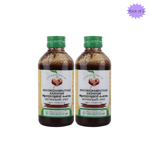 Vaidyaratnam Aragwadhamruthadi Kashayam 200 Ml(Pack of 2)