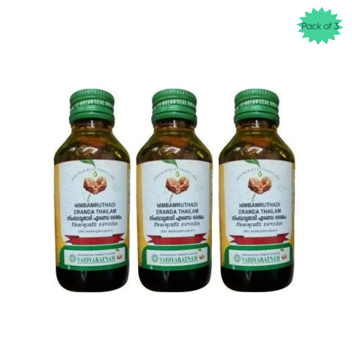 Vaidyaratnam Nimbamruthadi Eranda Oil 100 Ml(Pack of 3)