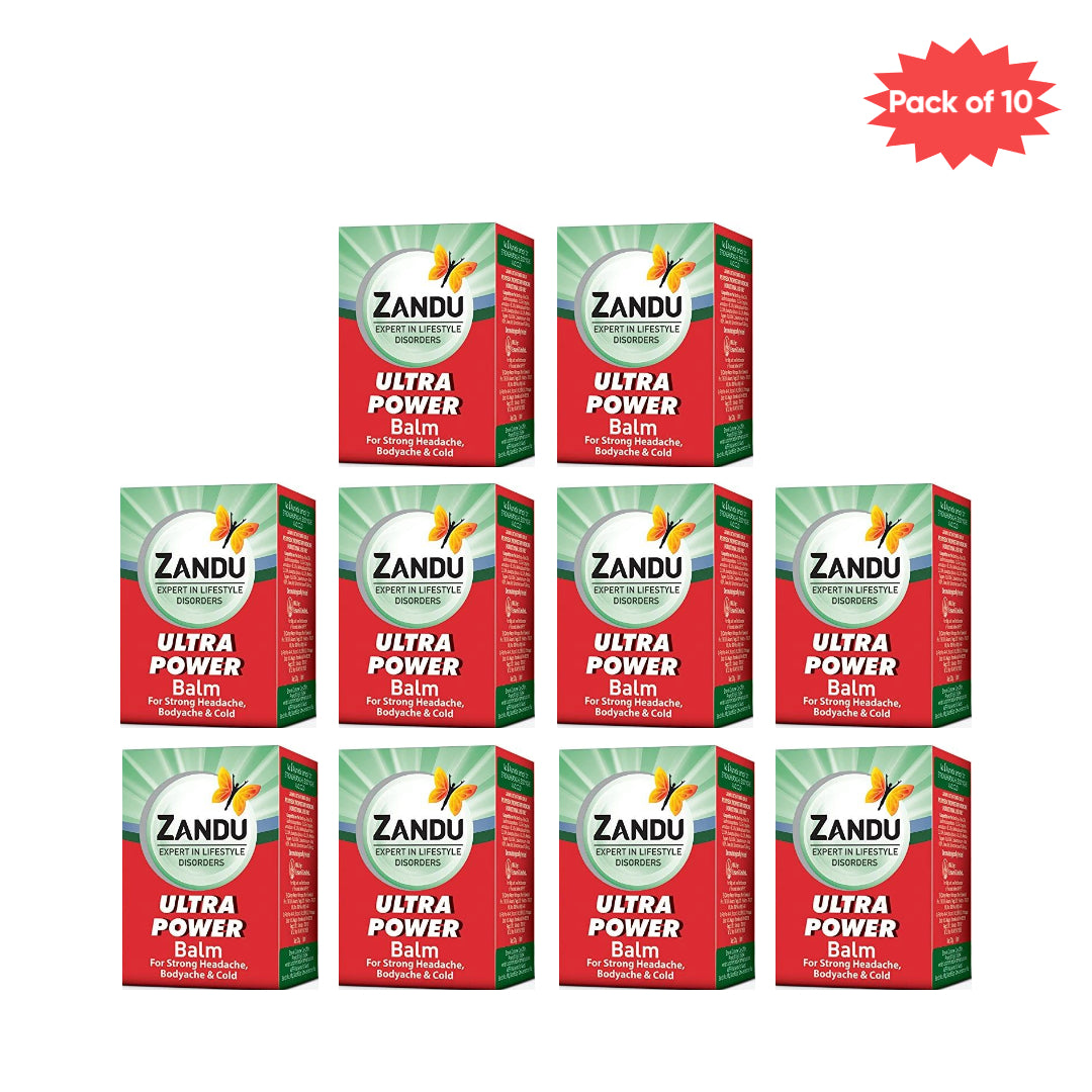 Zandu Ultra Power Balm 8 Ml(Pack of 10)