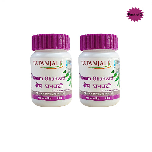 Patanjali Neem Ghanvati 60 Tablets(Pack of 2)
