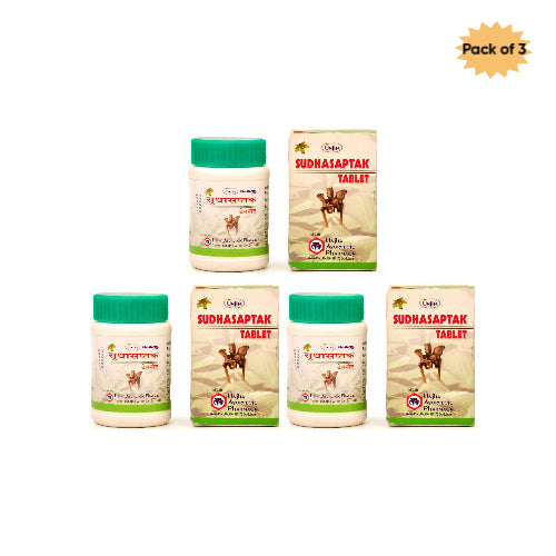 Unjha Ayurvedic Pharmacy Sudhasaptak 100 Tablets(Pack of 3)