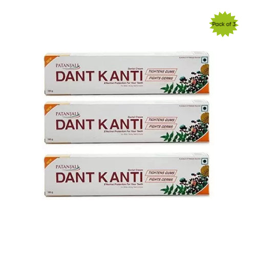 Patanjali Dant Kanti Tooth Paste 100 Gm(Pack of 3)