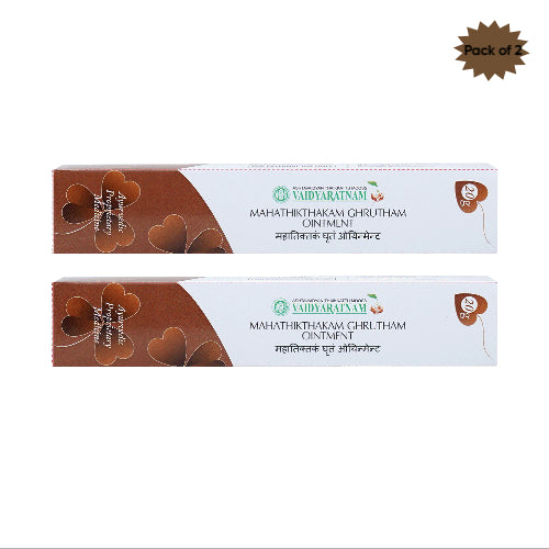 Vaidyaratnam Mahathikthakam Ghrutham Ointment 20 Gm(Pack of 2)