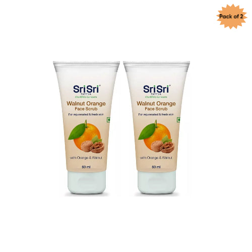 Sri Sri Tattva Walnut Orange Face Scrub 60 Gm(Pack of 2)