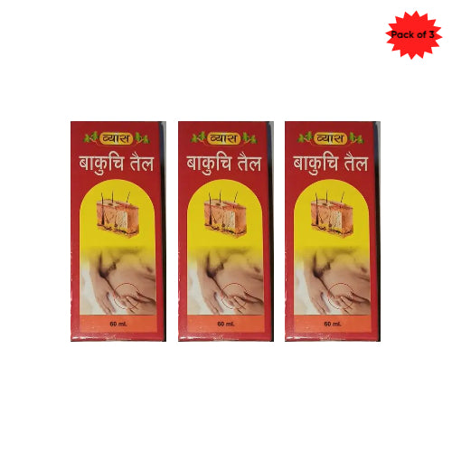 Vyas Bakuchi Tail 60 Ml(Pack of 3)