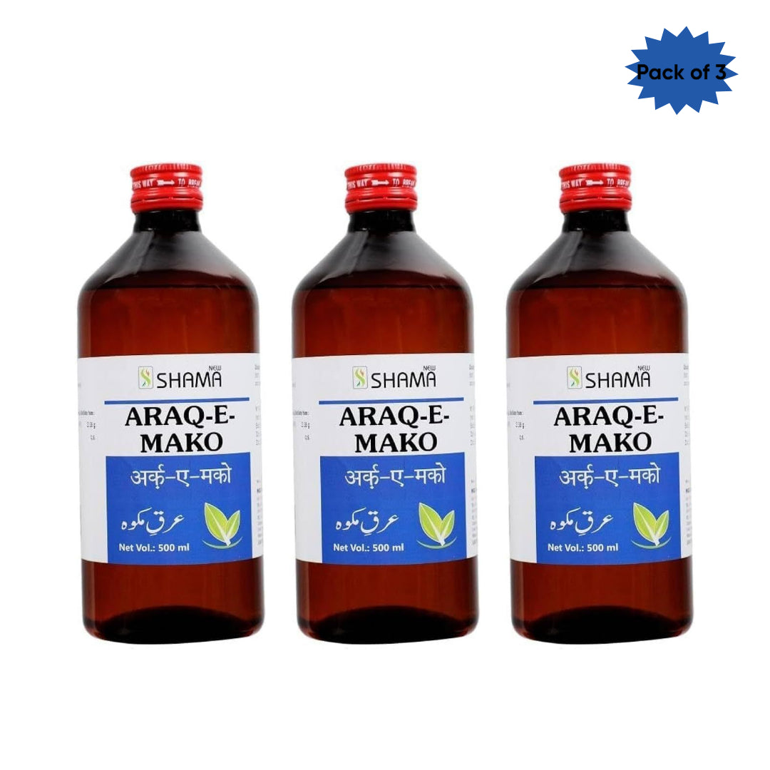 New Shama Araq-E-Mako 500 Ml(pack of 3)