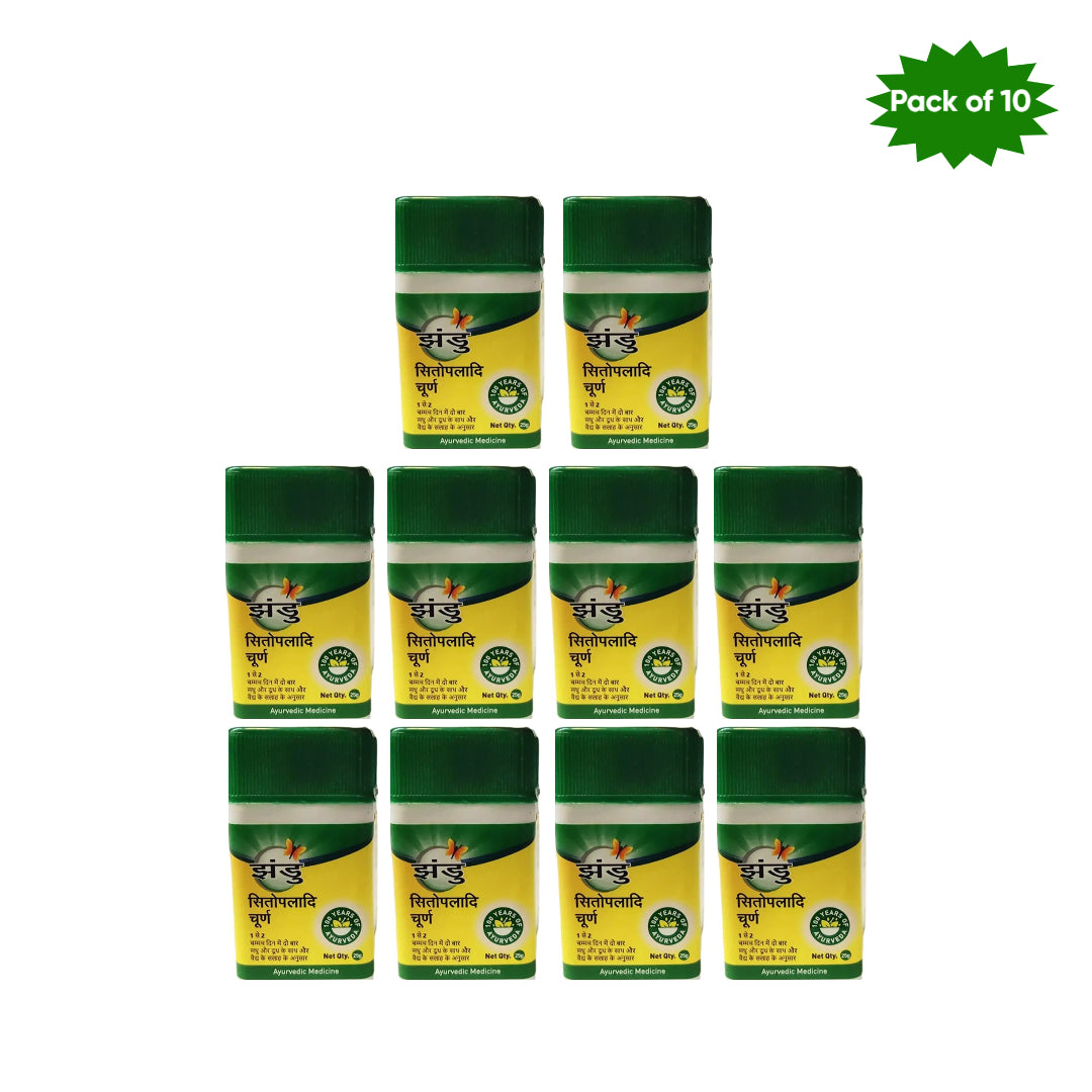Zandu Sitopaladi Churna 25 Gm(Pack of 10)