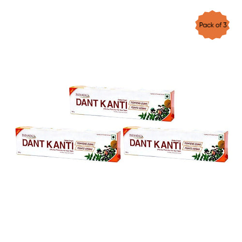 Patanjali Dant Kanti (Natural Toothpaste) 120 Gm(Pack of 3)