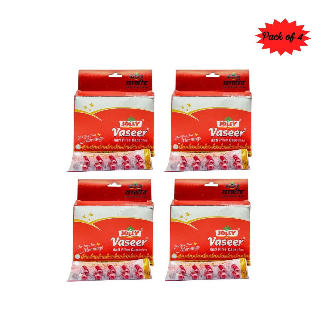 Jolly Pharma Vaseer Anti-Piles 30 Capsules(Pack of 4)