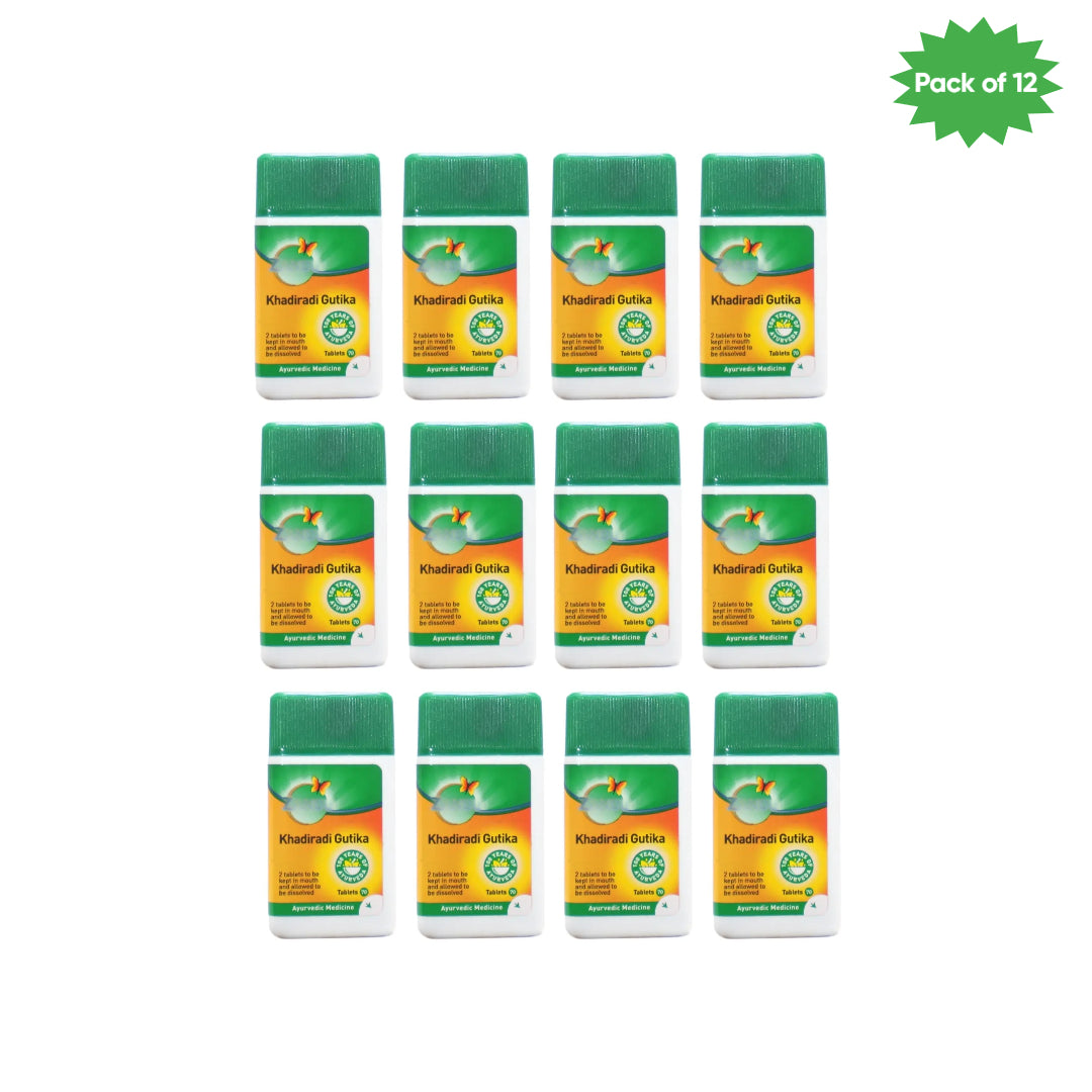 Zandu Khadiradi Gutika 70 Tablets(Pack of 12)