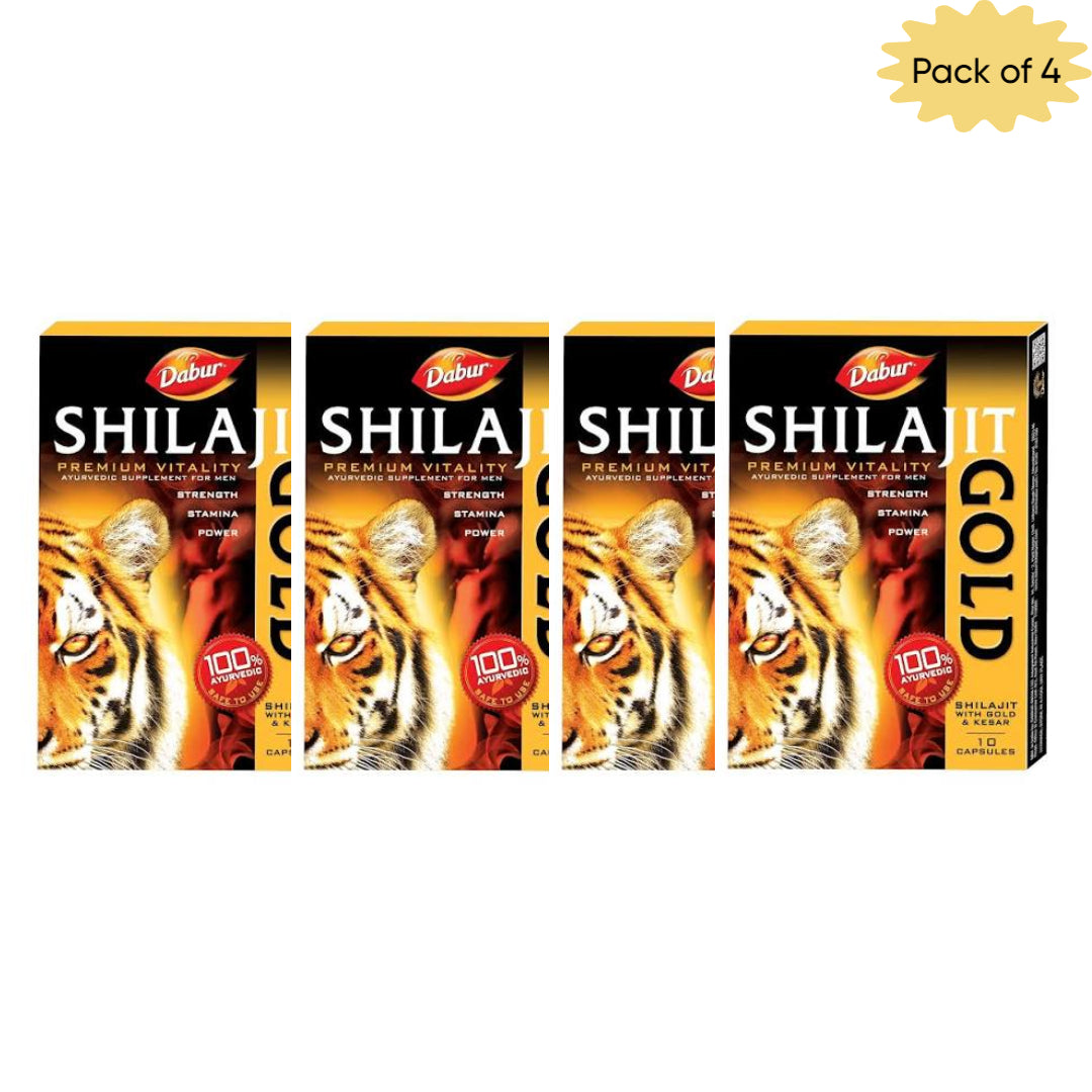 Dabur Shilajit Gold 10 Capsules(Pack of 4)