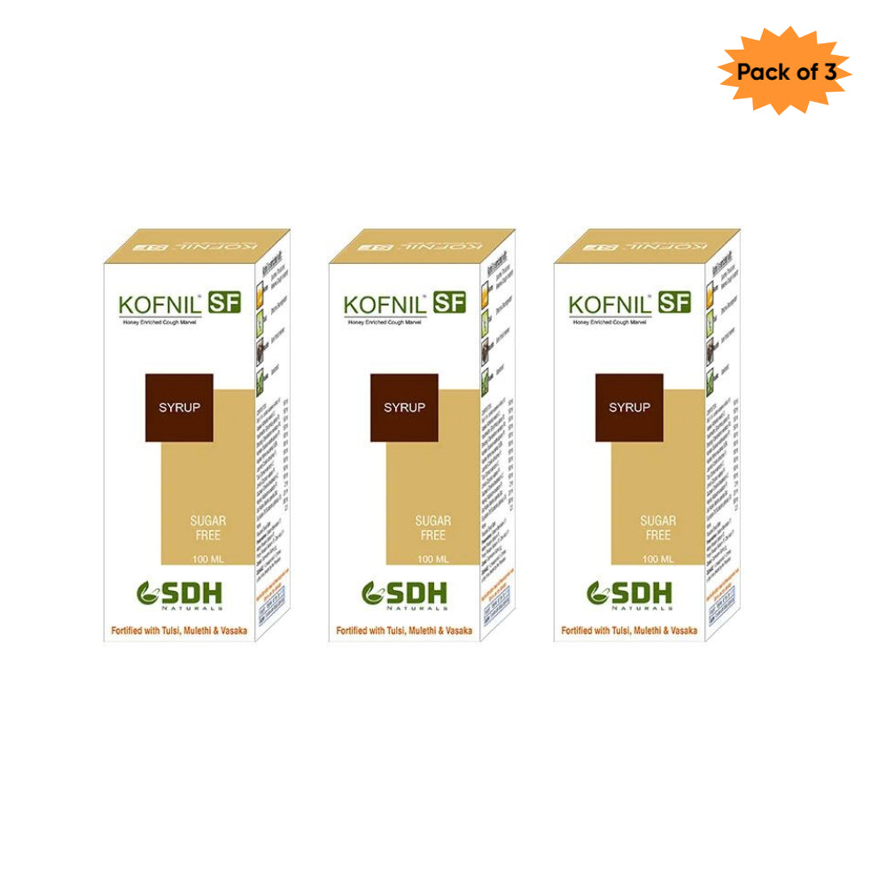Shree Dhanwantri Herbals Kofnil-Sf Syrup 100 Ml(Pack of 3)