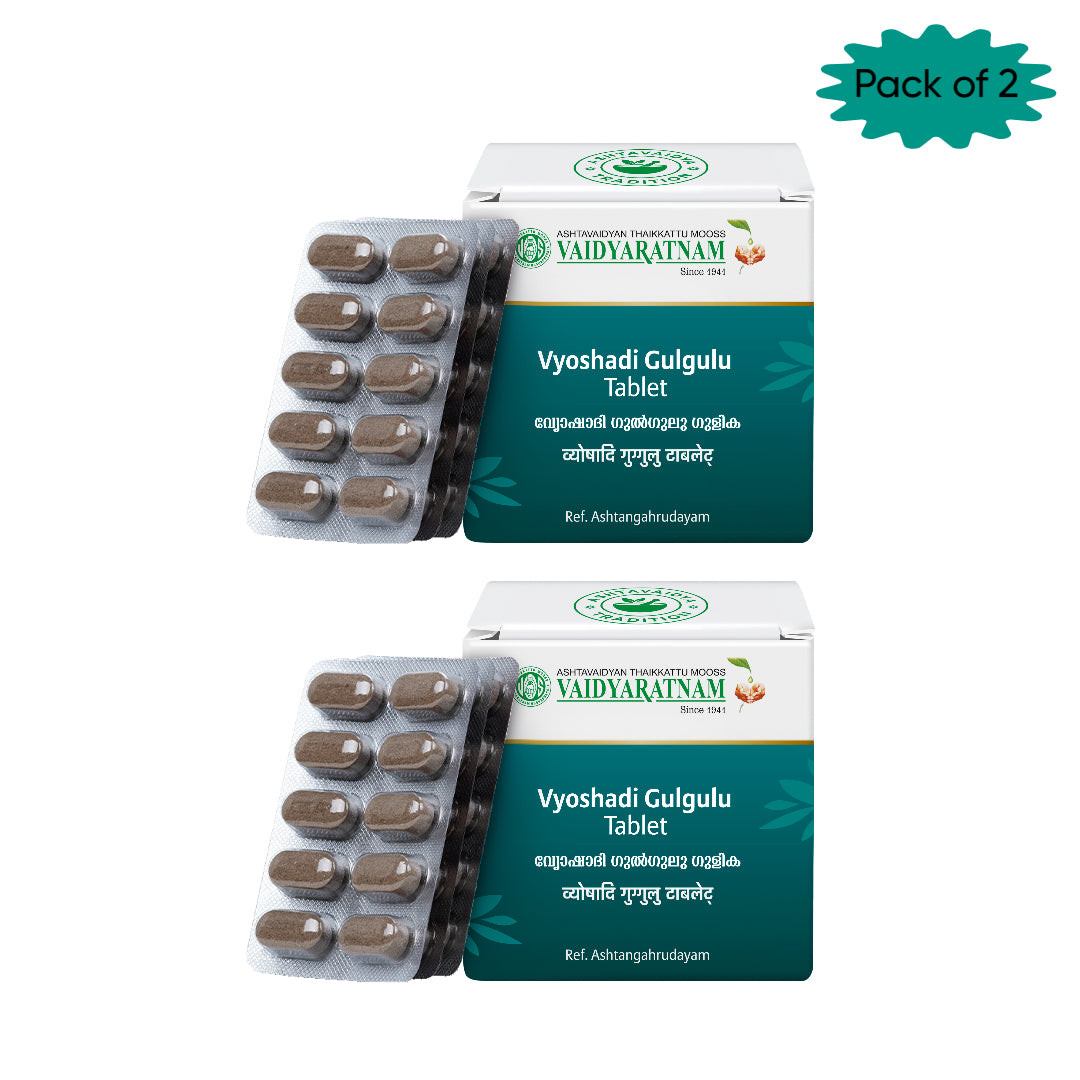Vaidyaratnam Vyoshadi Gulgulu 10 Tablets(Pack of 2)