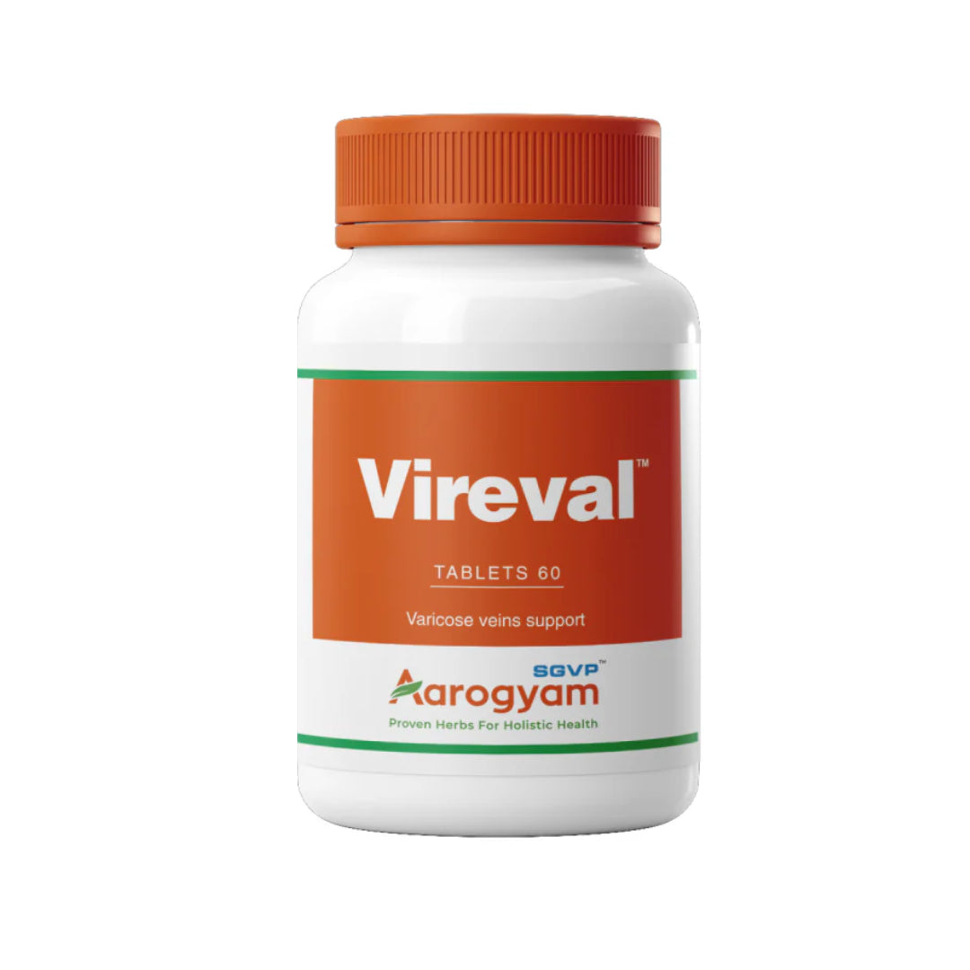SGVP Aarogyam Vireval – Ayurvedic Tablets for Vein Health & Blood Circulation (60 Tablets)