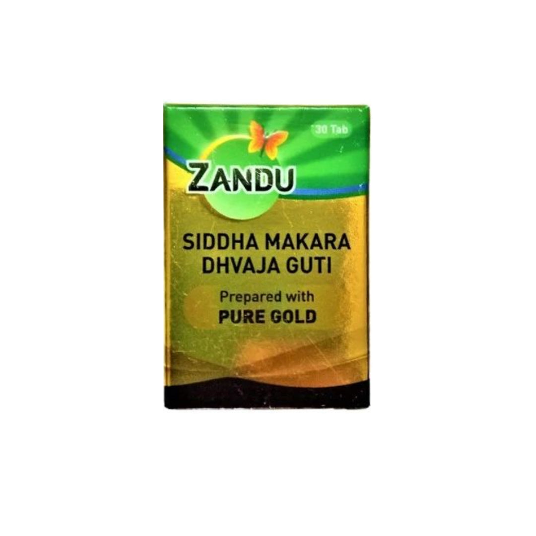Zandu Siddha Makara Dhvaja Guti Gold 30 Tablets