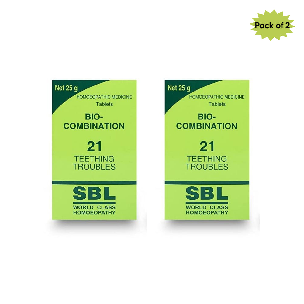 Sbl Bio-Combination 21 (Teething Troubles) 25 Gm(Pack of 2)
