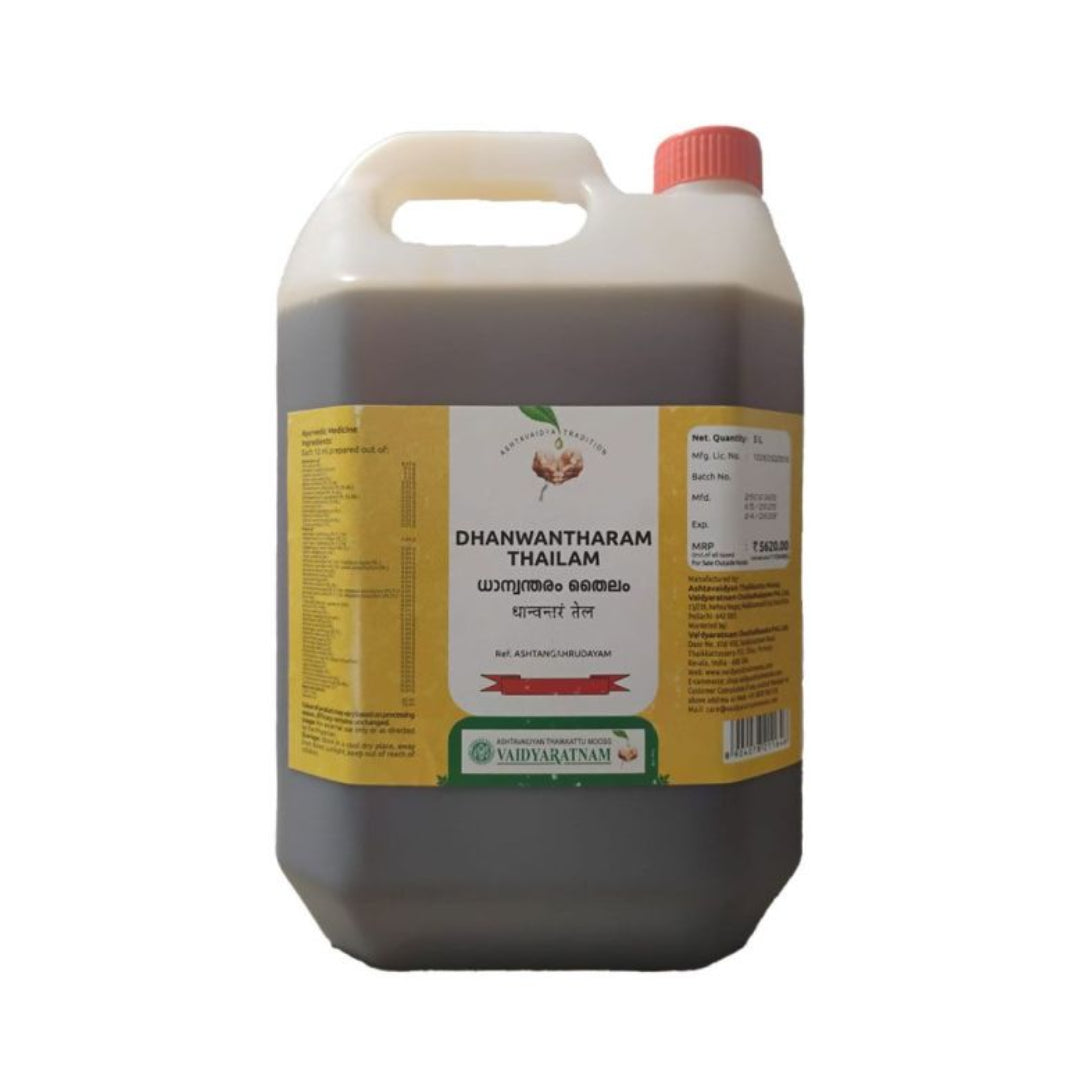 Vaidyaratnam Dhanwantharam Thailam 5 Ltr