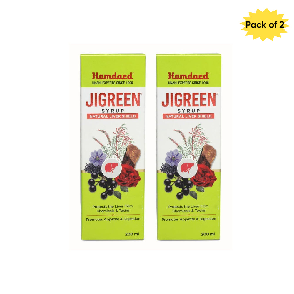 Hamdard Jigreen Syrup 200 Ml(Pack of 2)