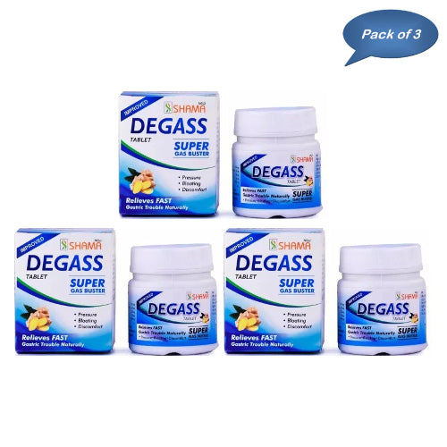 New Shama Degass 60 Tablets(pack of 3)