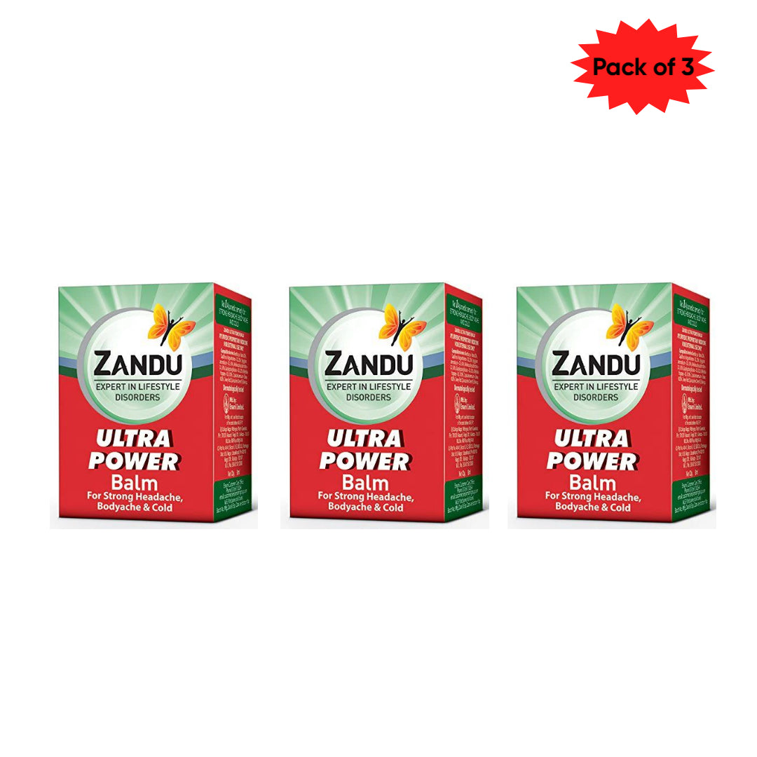 Zandu Ultra Power Balm 8 Ml(Pack pf 3)