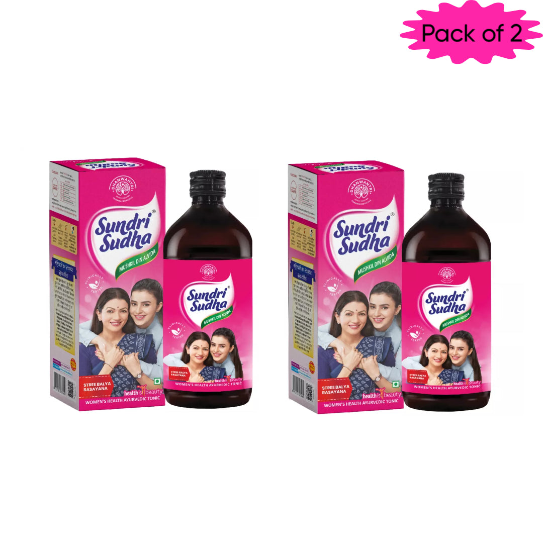 Dhanwantri Pharmaceutical Sundri Sudha Syrup 380 Ml(Pack of 2)