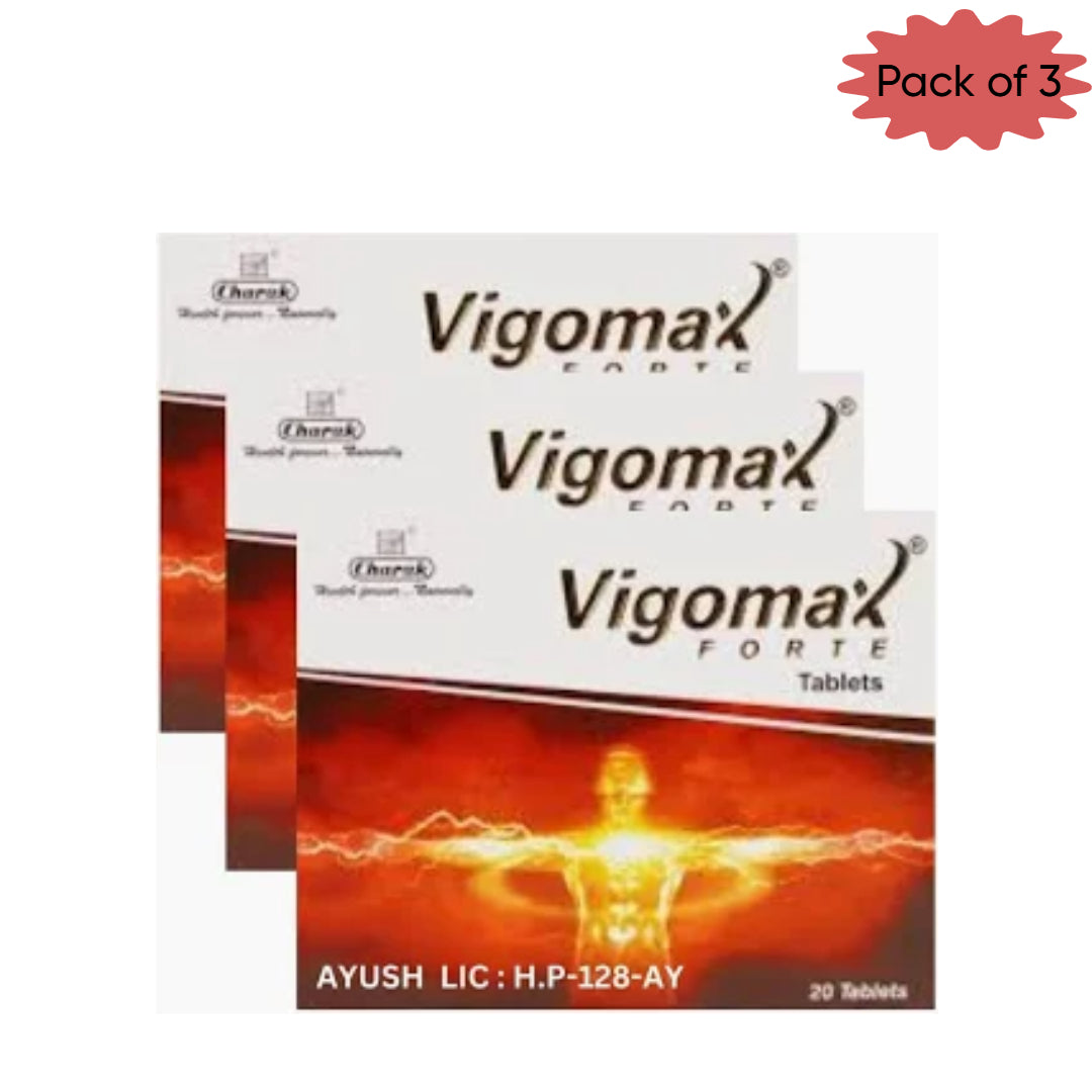 Charak Pharma Vigomax Forte 20 Tablets(Pack of 3)