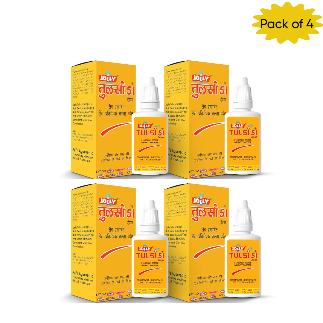 Jolly Pharma Tulsi 51 Drops 30 Ml(Pack of 4)