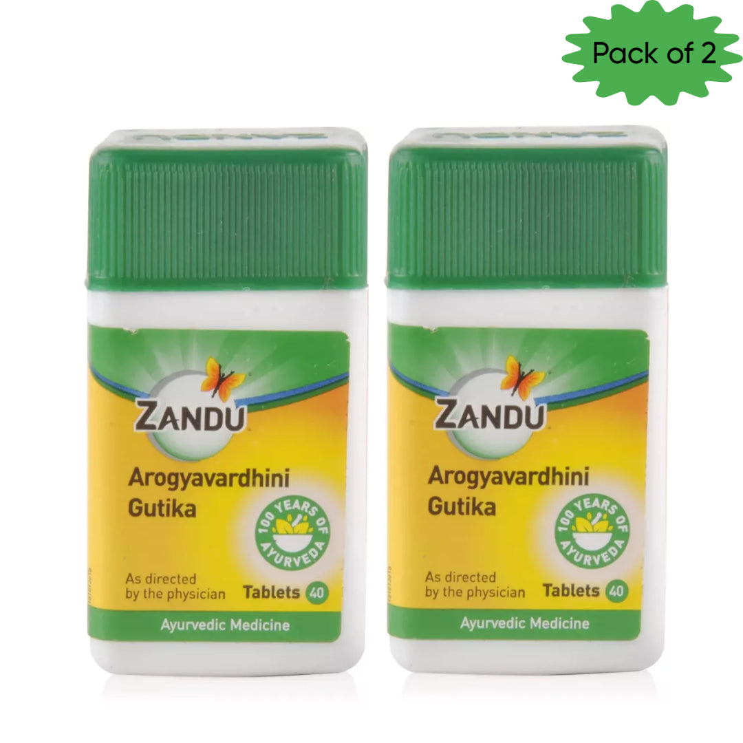 Zandu Arogyavardhini Gutika 40 Tablets(Pack of 2)