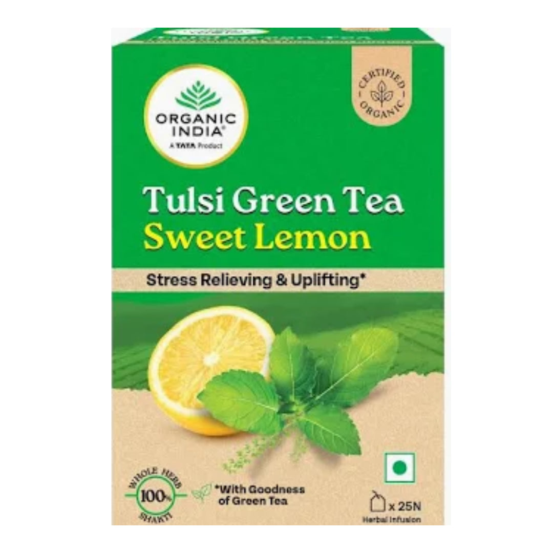 Organic India Tulsi Sweet Lemon Green Tea 25 Bags