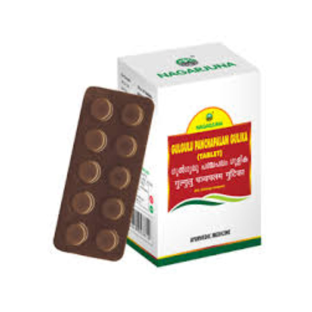 Nagarjuna Ayurveda Gulgulu Panchapalam Gulika 100 Tablets