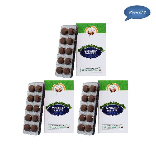 Vaidyaratnam Mehanil 10 Tablets(Pack of 3)