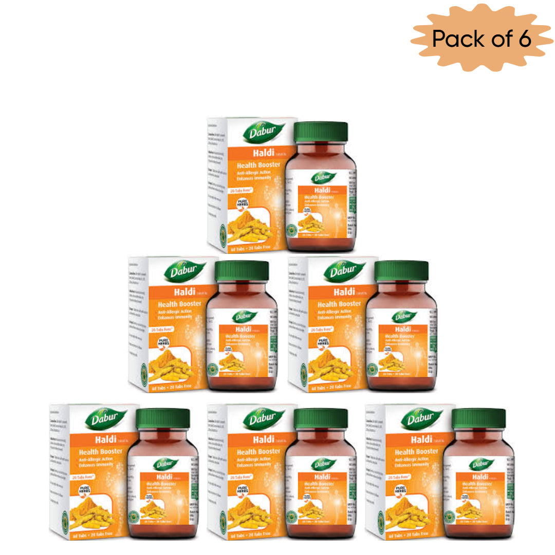 Dabur Haldi 60 Tablets(Pack of 6)