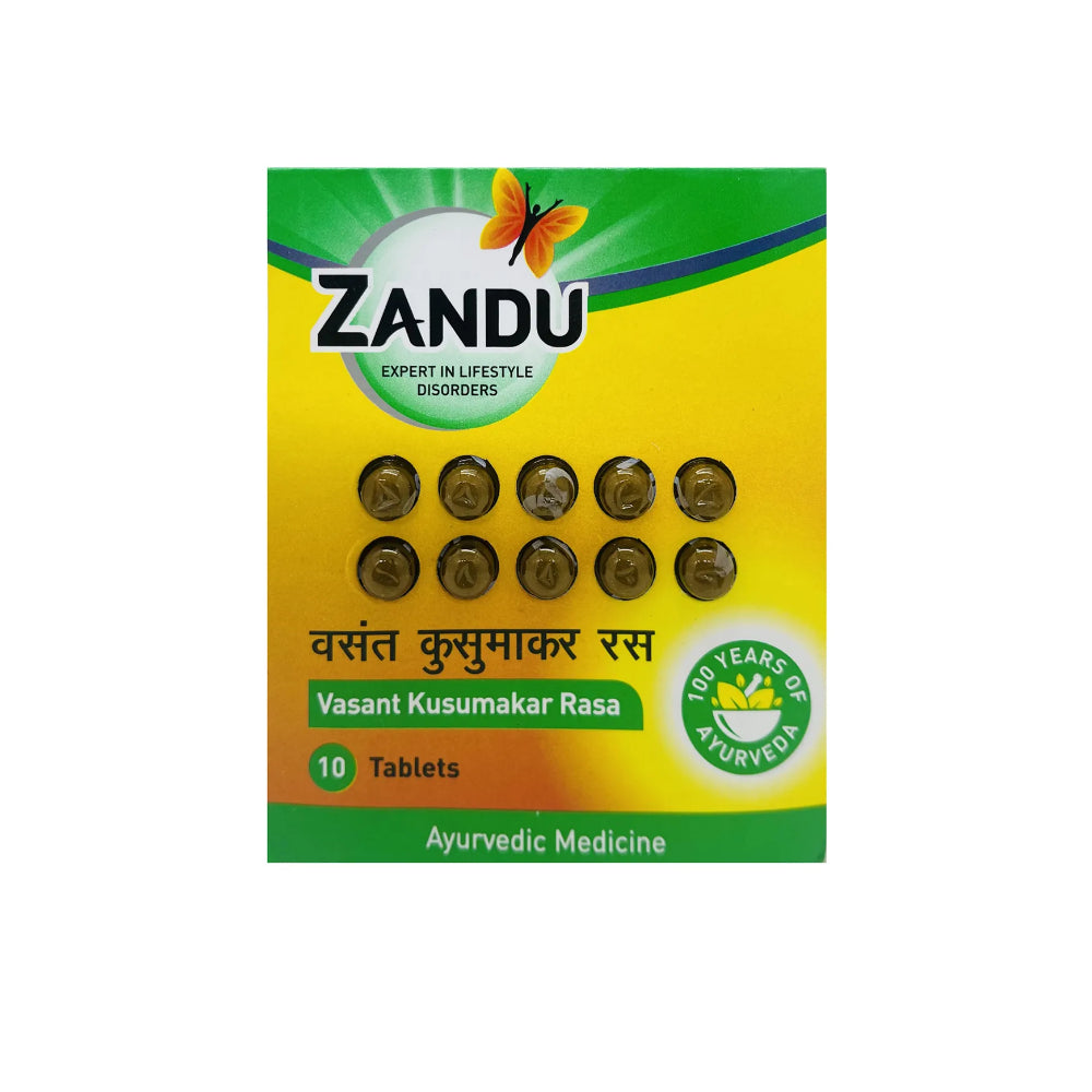 Zandu Vasant Kusumakar Rasa 10 Tablets