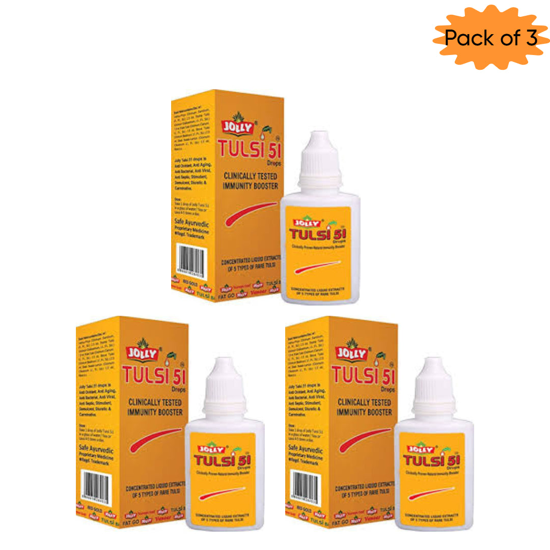 Jolly Pharma Tulsi 51 Drops 30 Ml(Pack of 3)