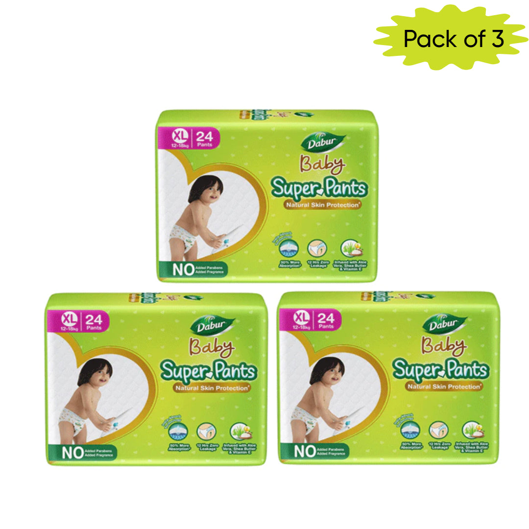 Dabur Baby Super Pants Xl 24 Pants(Pack of 3)