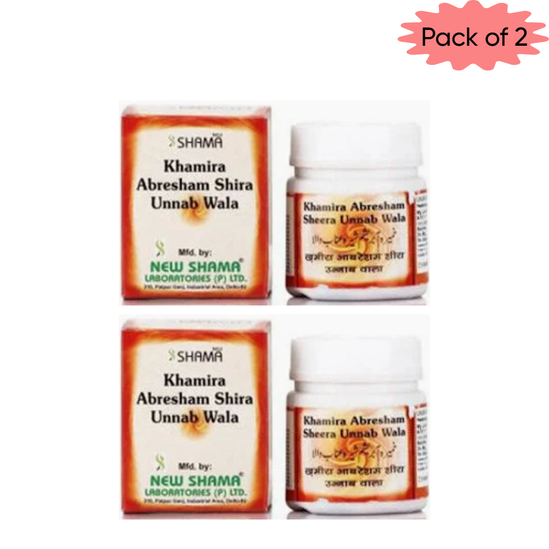 New Shama Khamira Abresham Shira Unnab Wala 60 Gm(Pack of 2)