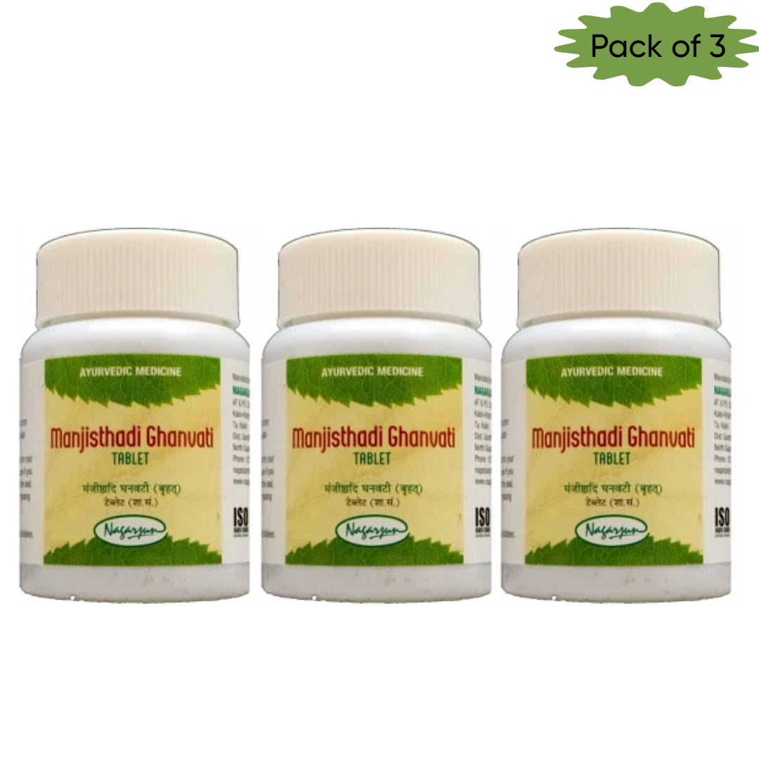 Nagarjun (Gujarat) Manjisthadi Ghanvati 60 Tablets(Pack of 3)