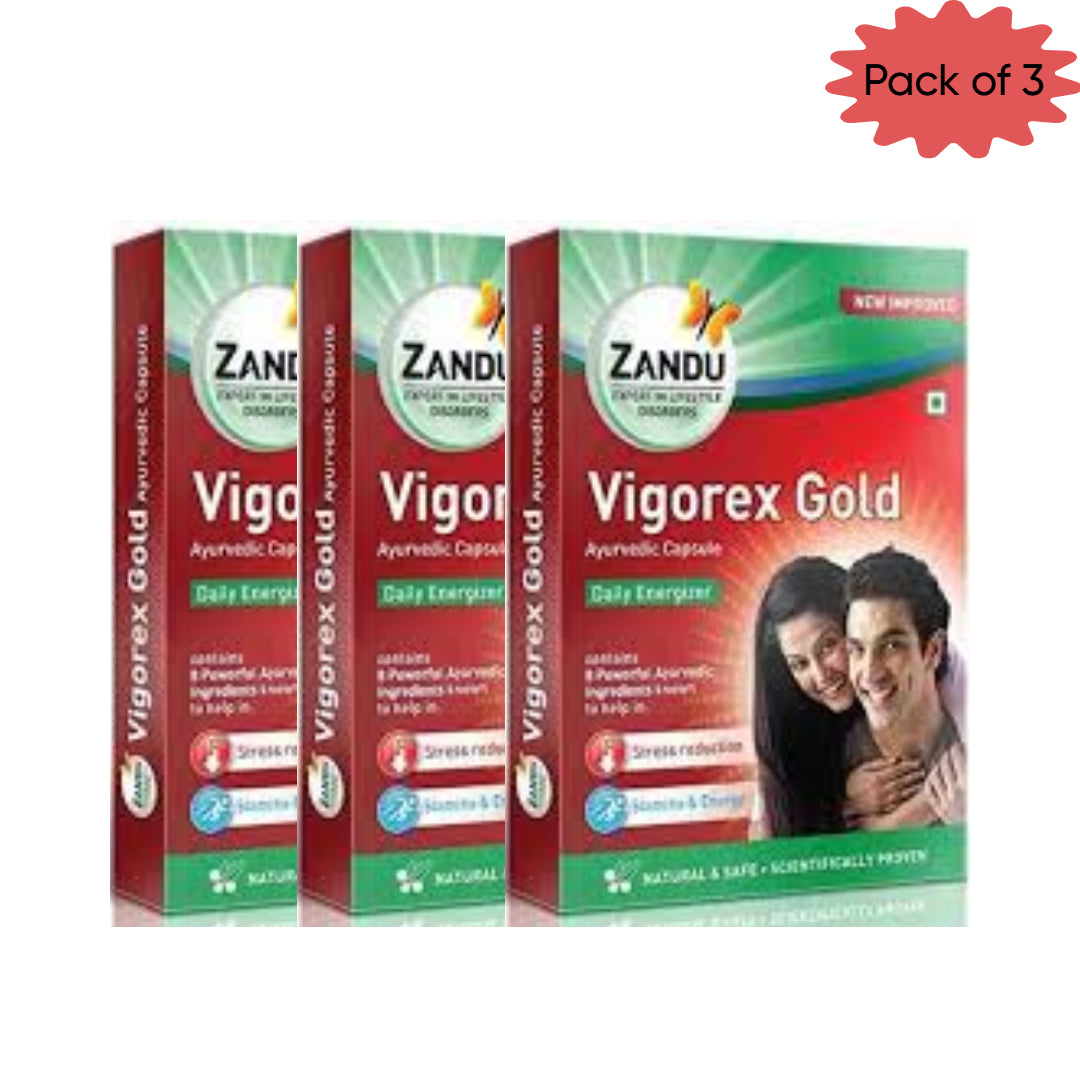 Zandu Vigorex Gold 10 Capsules(Pack of 3)